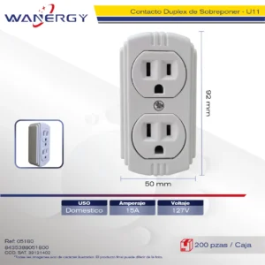 CONTACTO DUPLEX DE SOBREPONER