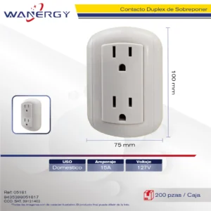 CONTACTO DUPLEX DE SOBREPONER