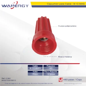 P6 CAPUCHON PARA CABLE 8PCS