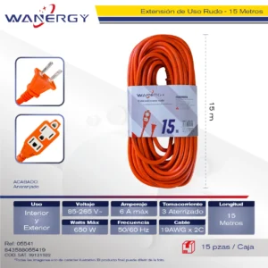 Extension Narraja Exterior 3 SALIDAS DE ENERGIA 7 1 PVC 15M