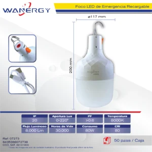 FOCO RECARGABLE DEEMERGENCIA USB /TB-120T