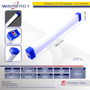 REGLETA RECARGABLE YJZJ-5V 32W