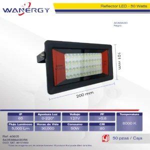 REFLECTOR 50W LED IP66 8000K