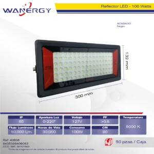 REFLECTOR 100W LED IP66 8000K