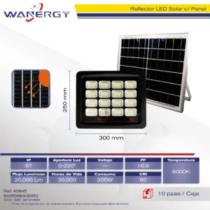 LAMPARA LED SOLAR REFLECTOR