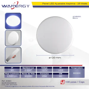 PANEL REDONDO AJUSTABLE ASPIRINA