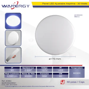 PANEL REDONDO AJUSTABLE ASPIRINA