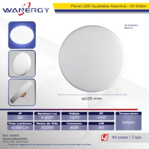 PANEL REDONDO AJUSTABLE ASPIRINA