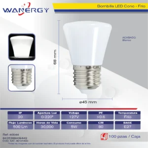 BOMBILLA LED CONO