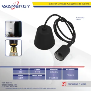 SOCKET COLGANTE VINTAGE GOMA