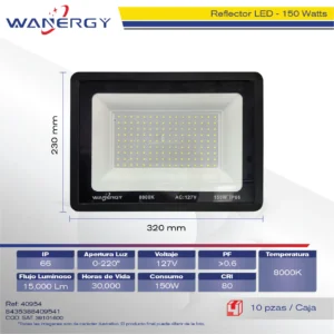 REFLECTOR 150W LED IP66 8000K