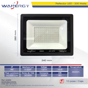 REFLECTOR 200W LED IP66 8000K