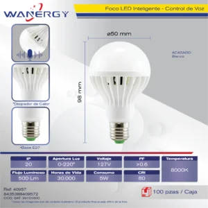 BOMBILLA DE CONTROL DE VOZ 5W