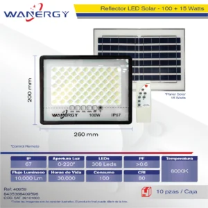 LAMPARA LED SOLAR REFLECTOR
