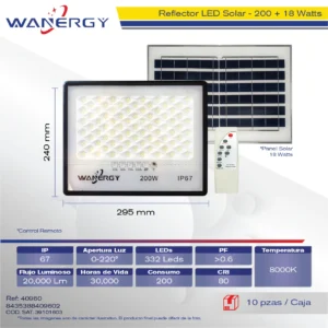 LAMPARA LED SOLAR REFLECTOR