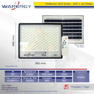 LAMPARA LED SOLAR REFLECTOR
