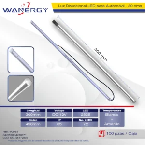 LUZ DE DIRECCION DE AUTO 30CM 2835*72D