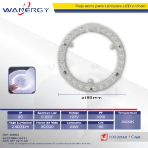 REPUESTO LAMPARA LED C/IMAN 24W