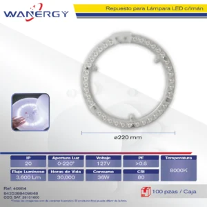 REPUESTO LAMPARA LED C/IMAN 36W