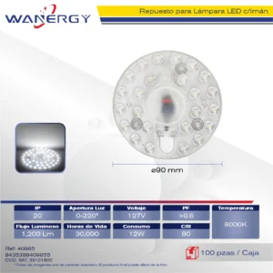 REPUESTO LAMPARA LED C/IMAN 12W