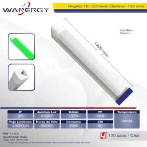 REGLETA NEON PLASTICO 1.2M 20W
