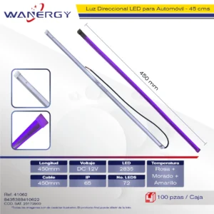 LUZ DE DIRECCION DE AUTO 45CM 2835*72D