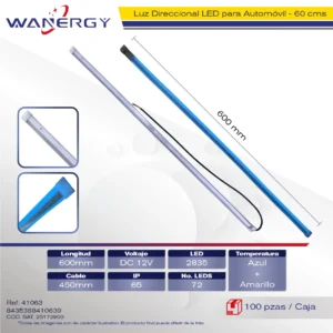 LUZ DE DIRECCION DE AUTO 45CM 2835*72D