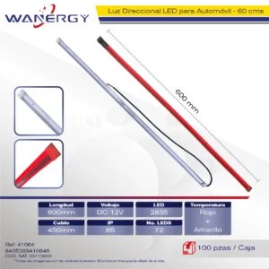 LUZ DE DIRECCION DE AUTO 45CM 2835*72D