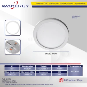 PANEL REDONDO AJUSTABLE 8W