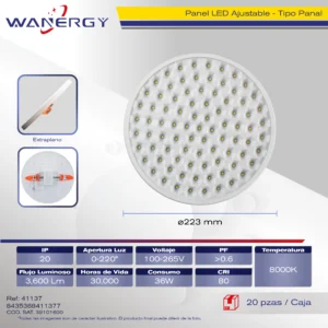 PANEL REDONDO AJUSTABLE TIPO PANAL BLANCO /41022