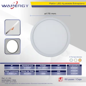 PANEL REDONDO AJUSTABLE TRES TEMPERATURA