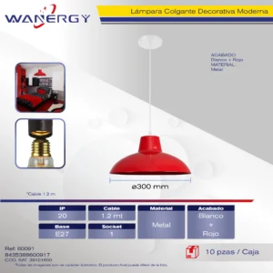 LAMPARA COLGANTE DECORATIVO MODERNO METALICO