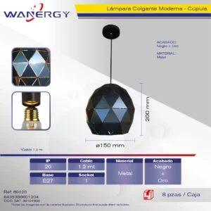 LAMPARA COLGANTE DECORATIVO MODERNO METALICO