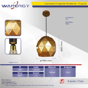LAMPARA COLGANTE DECORATIVO MODERNO METALICO