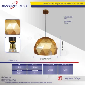 LAMPARA COLGANTE DECORATIVO MODERNO METALICO