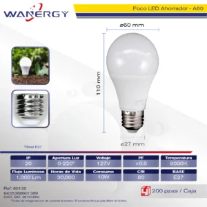 FOCO AHORRADOR LED