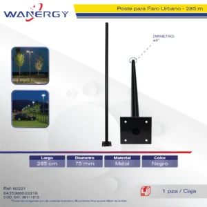 POSTE FARO METALICO 2.8M