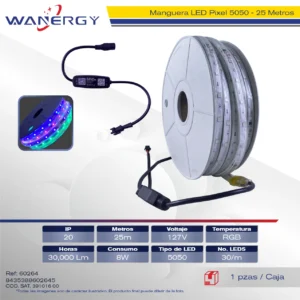 MANGUERA LED PIXEL 5050-30D DC24V 25M