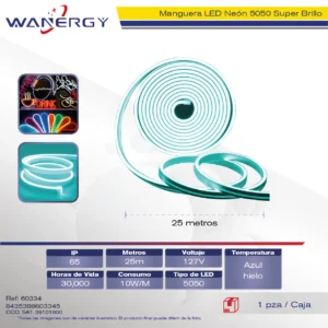 MANGUERA NEON 5050 SUPER BRILLO 25M 10W/M AC127V