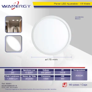 PANEL REDONDO AJUSTABLE