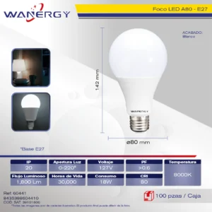 FOCO LED AHORRADOR E27