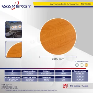 AEBOTANTE LED REDONDO MODERNO METALICO TRES TEMPERATURAS