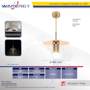 LAMPARA COLGANTE DECORATIVO MODERNO METALICO