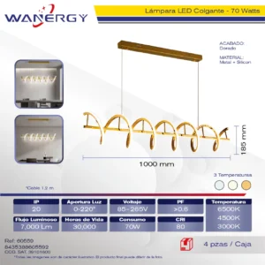 CANDELABRO DE TECHO METALICO Y SILICON TRES TEMPERATURAS