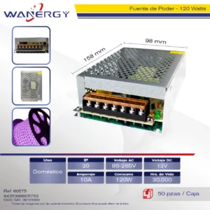 FUENTE PODER 12V 10A 120W