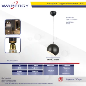 LAMPARA COLGANTE DECORATIVO MODERNO METALICO
