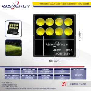 REFLECTOR LED COB TIPO ESTADIO 400W IP66 VERDE