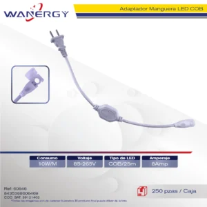 ADAPTADOR MANGUERA COB LED 240D 10W/M/127V 8A