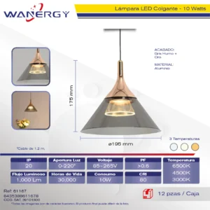 LAMPARA COLGANTE DECORATIVO MODERNO CRISTAL Y ALUMINIO