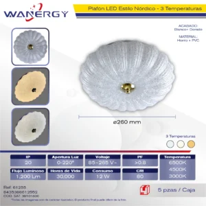 PLAFON LED DE TECHO TRES TEMPERATURAS